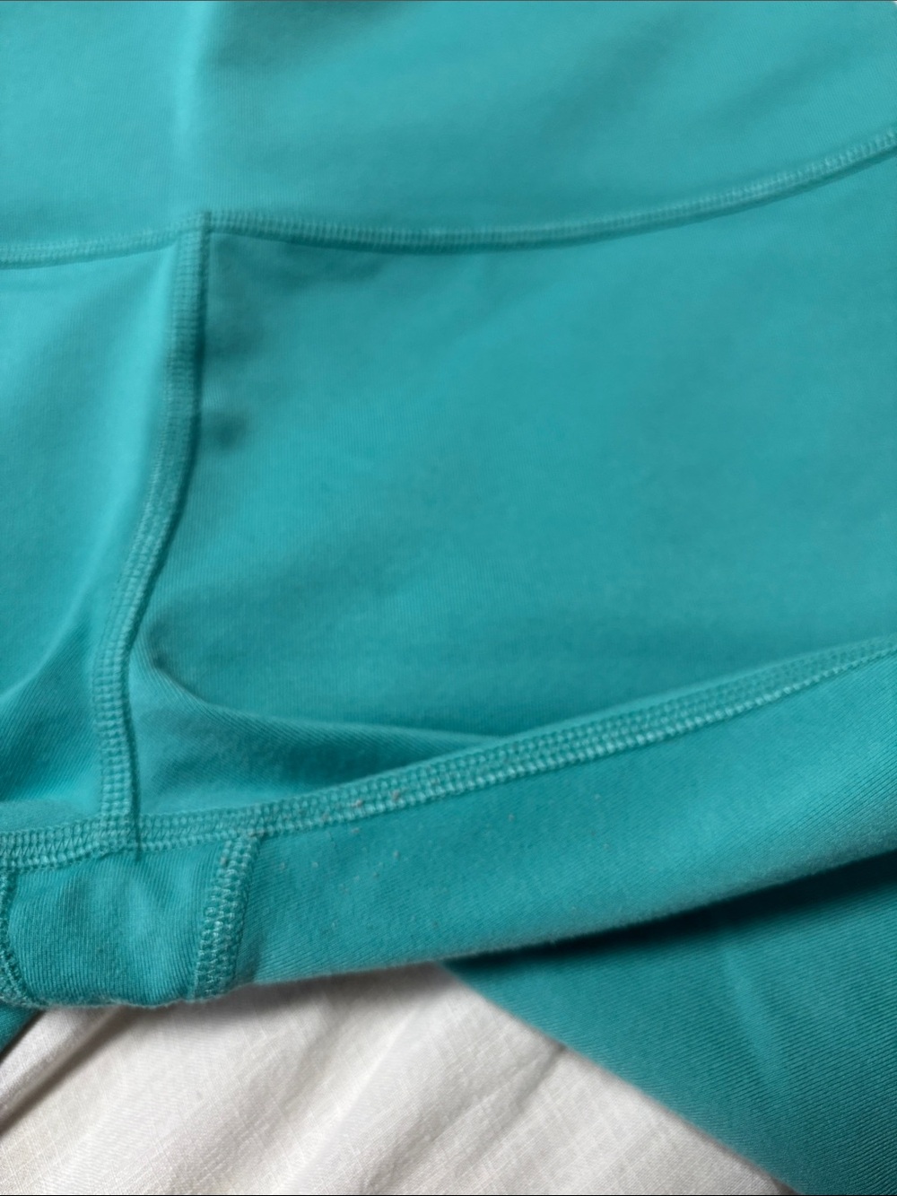 ALO Yoga Teal High-Waist Bike Shorts - Picture 3 of 4